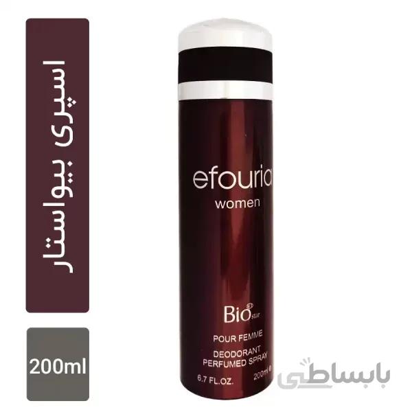 اسپری بدن زنانه بیو استار مدل Bio star efouria
