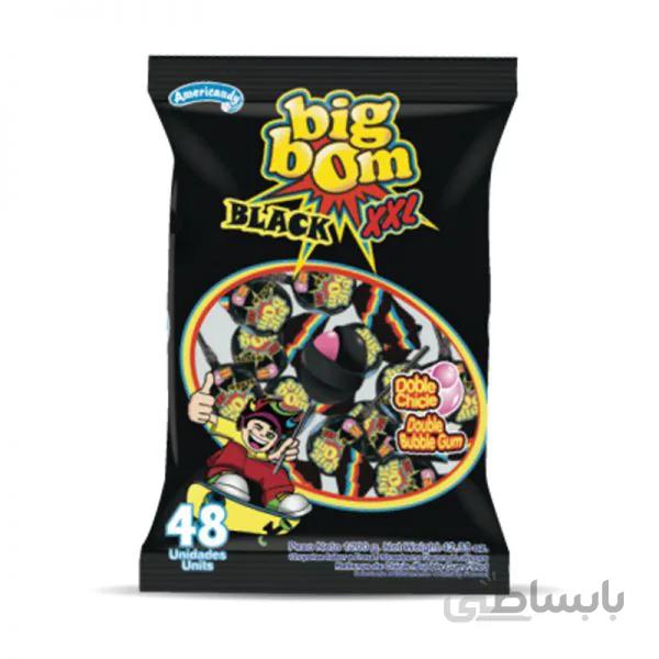 آبنبات چوبی بیگ بوم بلک ۲ ایکس ( همراه با آدامس ) – بسته ۴۸ عددی – BigBom Black XXL Doble Chicle