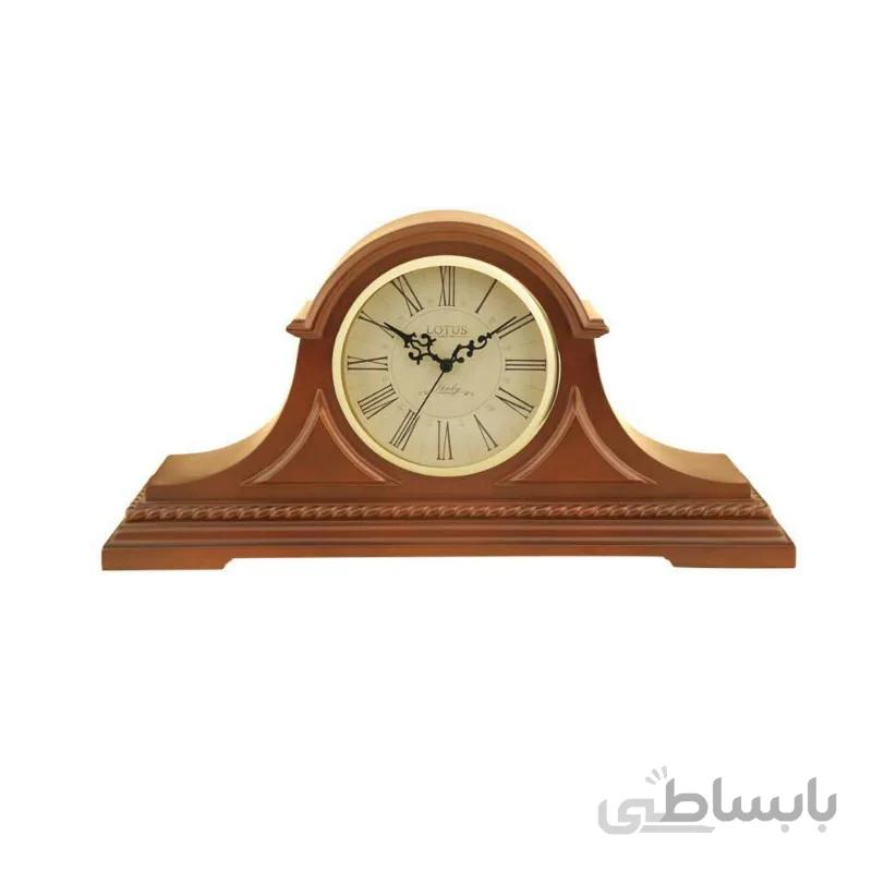 ساعت رومیزی چوبی لوتوس مدل 5508 گردویی