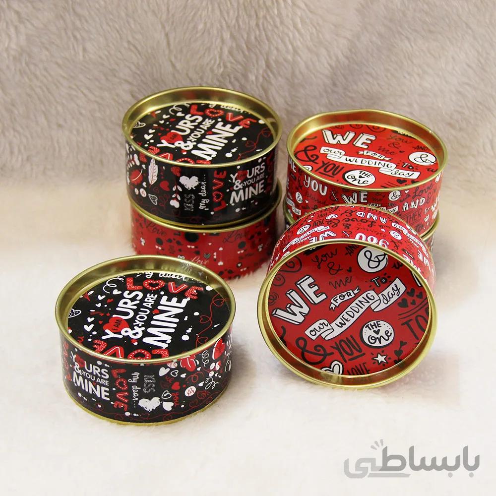 شکلات ولنتاین بسته بندی کنسروی سایز 10سانتیمتر