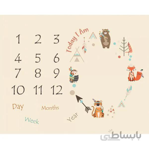 پارچه ماهگرد نوزاد طرح سرخ پوست الپی کیدز LPKids