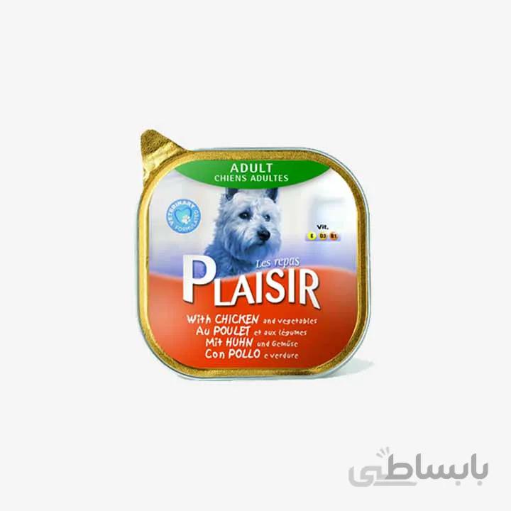 ووم سگ طعم گوشت 150 گرم plaisir