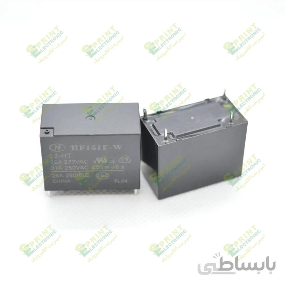 رله 12 ولت کتابی 1 کنتاکت باز 4 پایه 26 آمپر HF161F-W