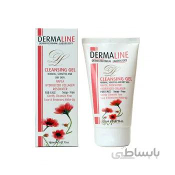 شوینده پوست خشک و حساس درمالاین ا ( DERMALINE Cleansing Gel (Normal, Sensitive and Dry Skin) )