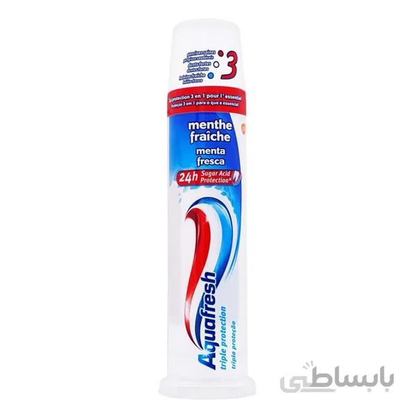 خمیر دندان آکوا فرش Aquafresh مدل Fresh Minty حجم ۱۰۰ میل
