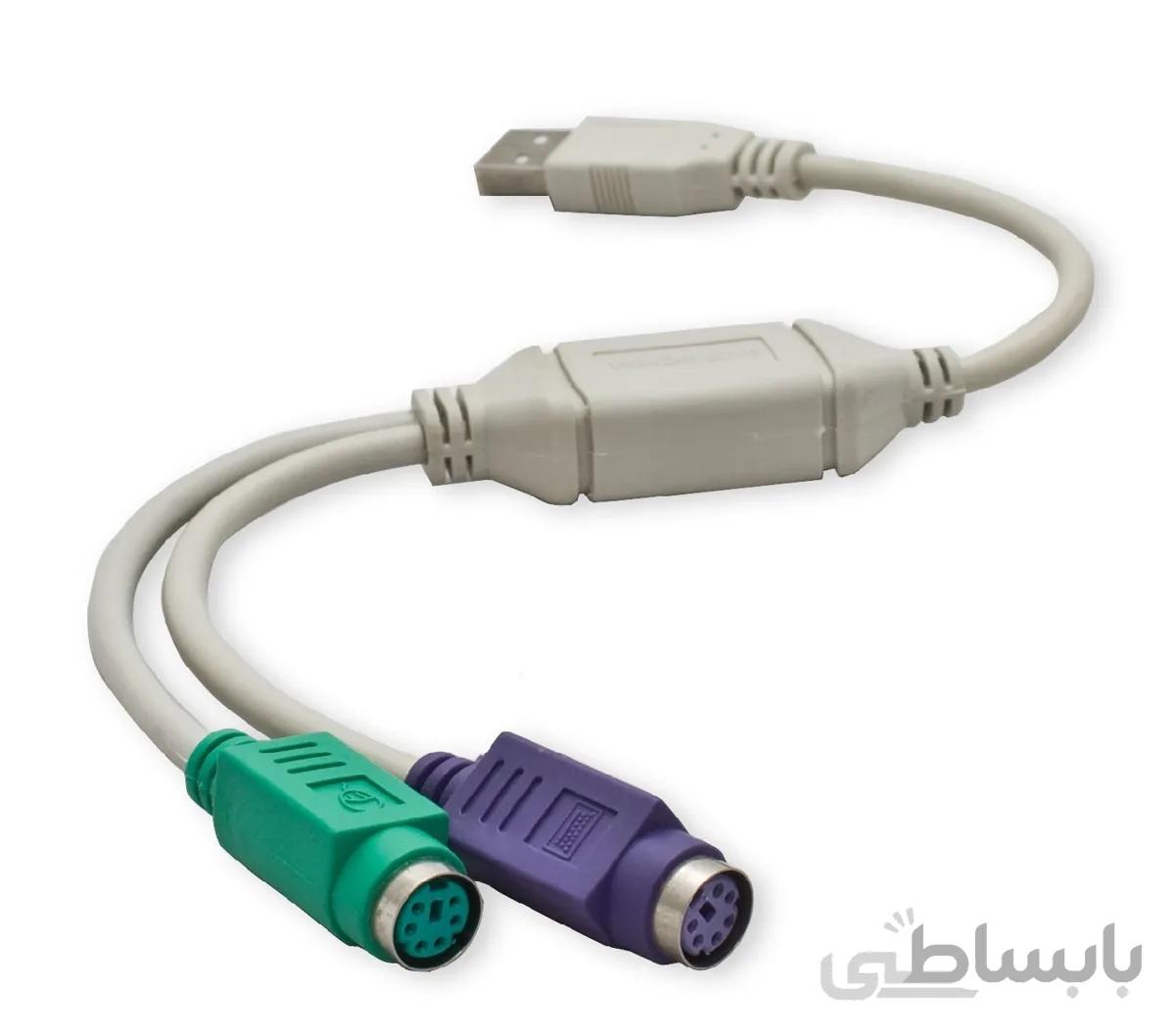کابل تبدیل ps2 به USB به طول ۳۰ سانتی متر