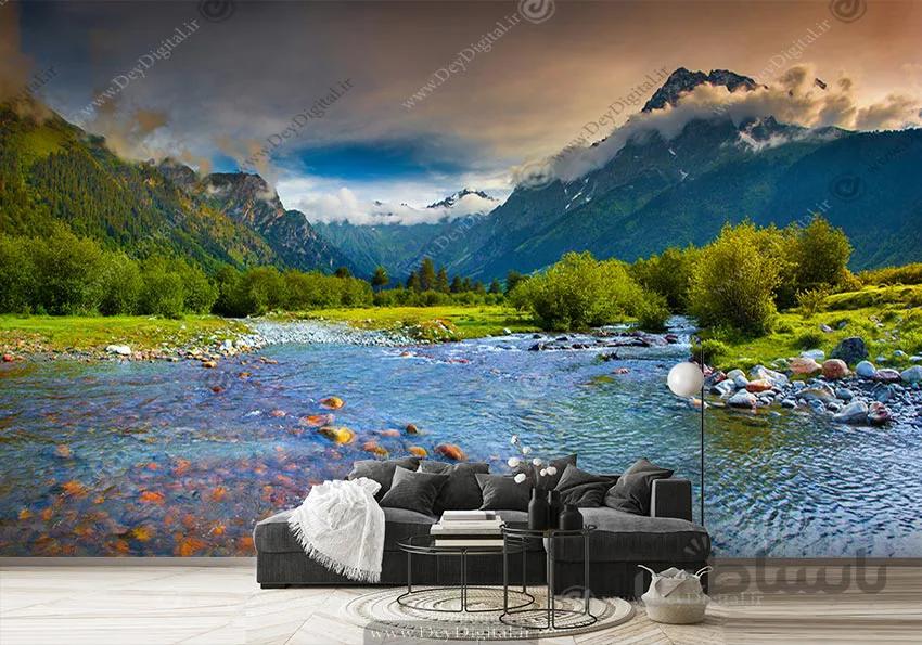 کاغذ دیواری سه بعدی منظره طبیعت NH-1040