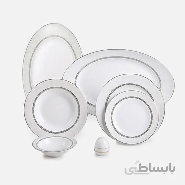 سرویس غذاخوری 28 پارچه چینی زرین ایران سری ایتالیا اف مدل هدیه درجه عالی ا Zarin Iran Porcelain Inds Italia-F Gift 28 Pieces Porcelain Dinnerware Set Top Grade