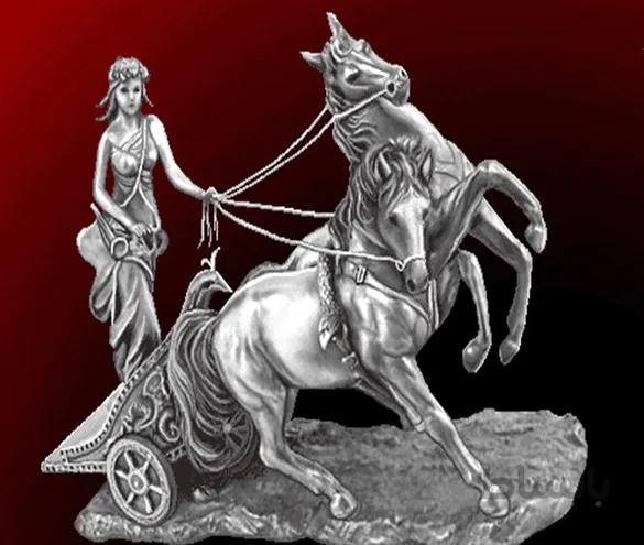 نخ و نقشه تابلو فرش تندیس اسب سواری