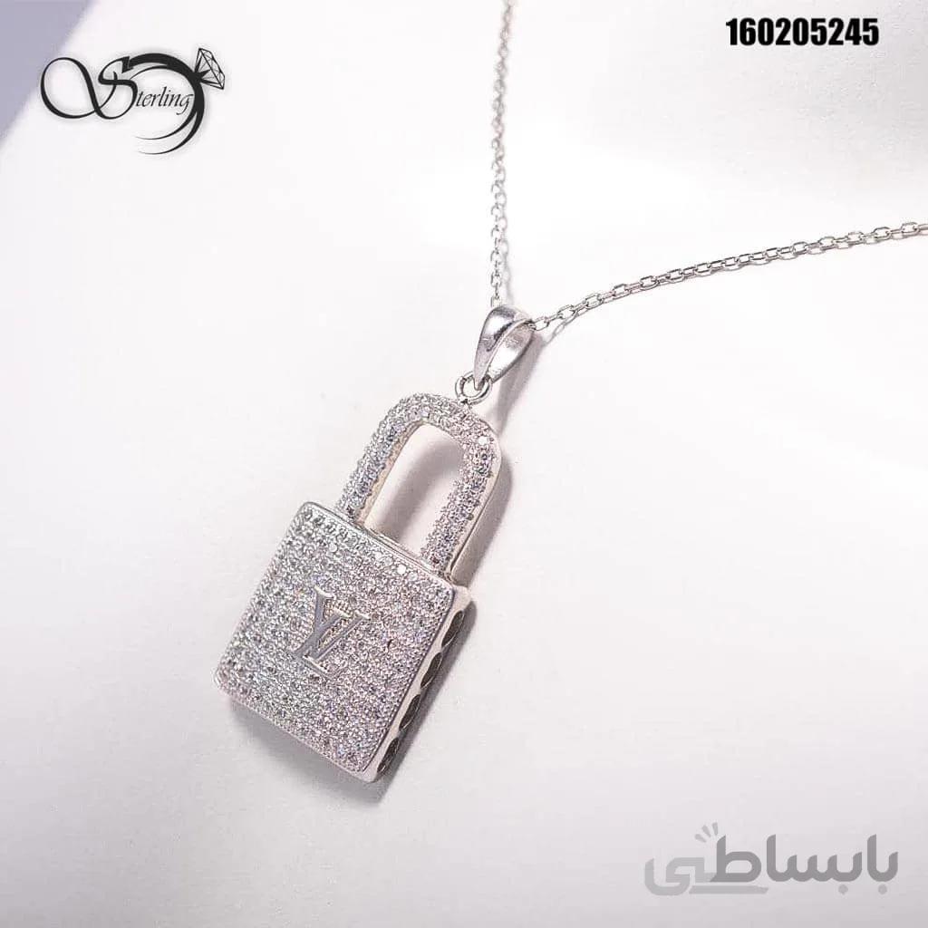 گردنبند نقره طرح قفل کد:۱۱۹۵