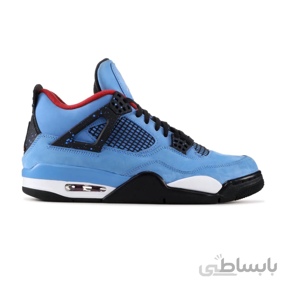 کتونی مردانه نایک ایر جردن 4 رترو تراویس اسکات Nike Air Jordan 4 Retro Blue Travis Scott