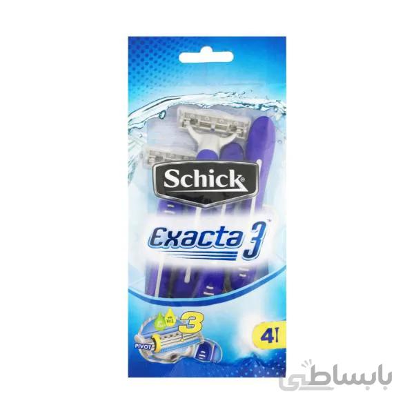 خود تراش شیک مدل EXACTA3 بسته 4 عددی