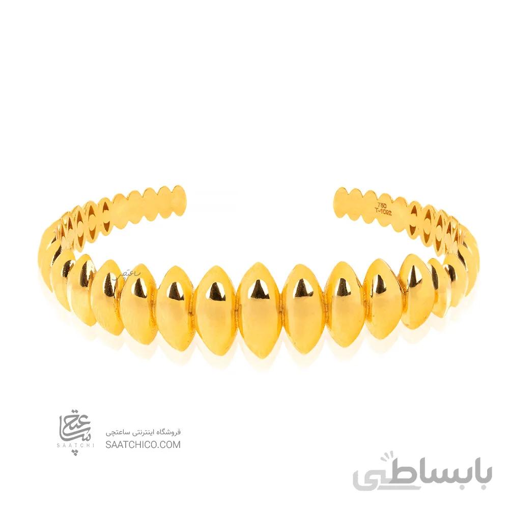 دستبند النگویی طلا طرح مارکیز کد CB488