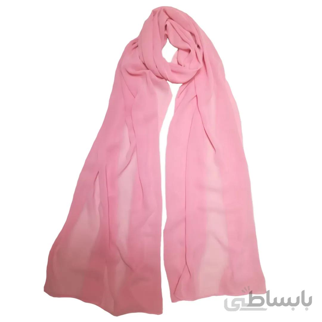 شال زنانه حریر صورتی