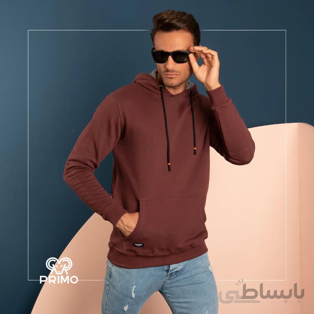 هودی پنبه مردانه مدل ساده داخل کرک 514608