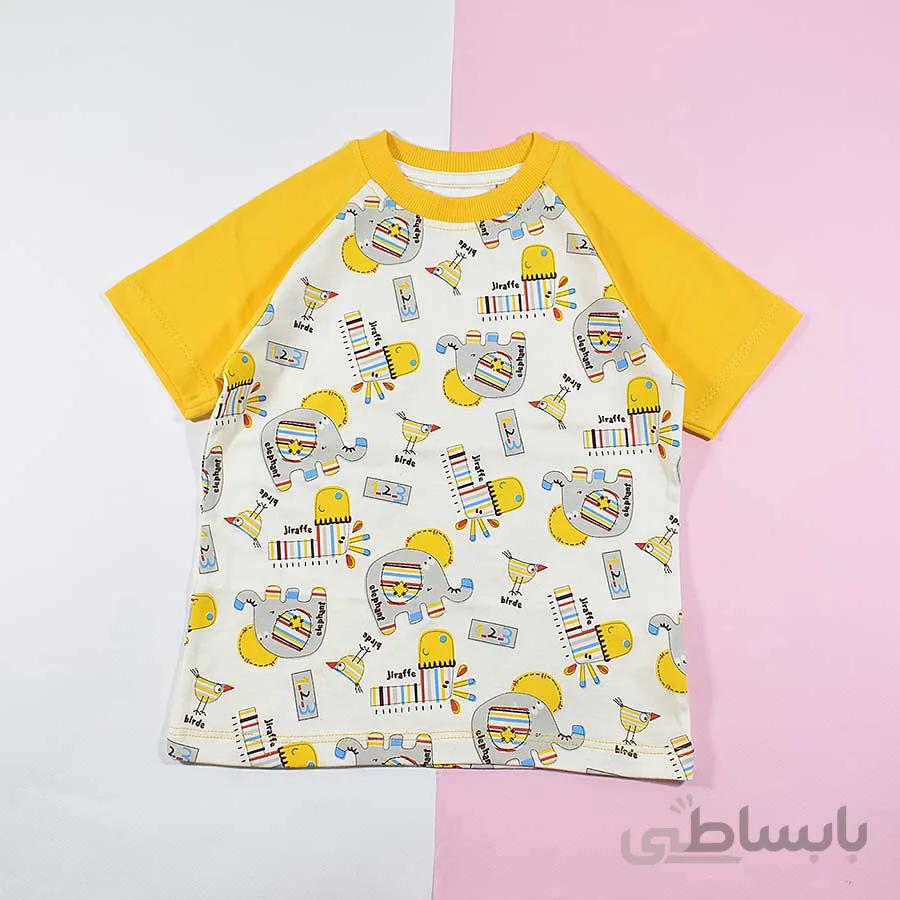 تیشرت پسرانه بچه گانه طرح حیوانات کد 2194