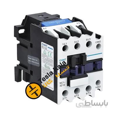 کنتاکتور 32 آمپر، 15 کیلووات، برند CHINT بوبین VAC 220 مدل NC1-3210