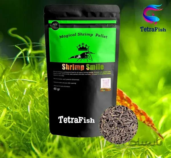 غذای میگو آب شیرین شریمپ اسمایل ای شریمپ 40 گرمی