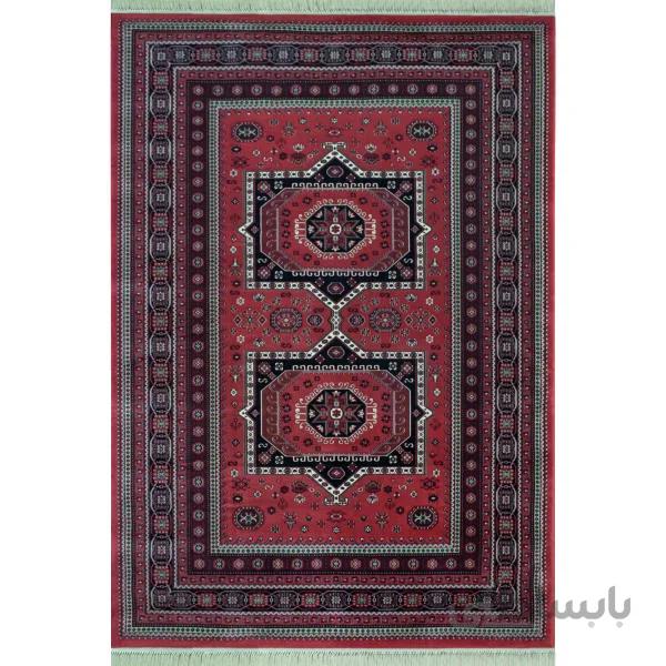 فرش ماشینی فرش رادین طرح بلوچ 6 زمینه اناری