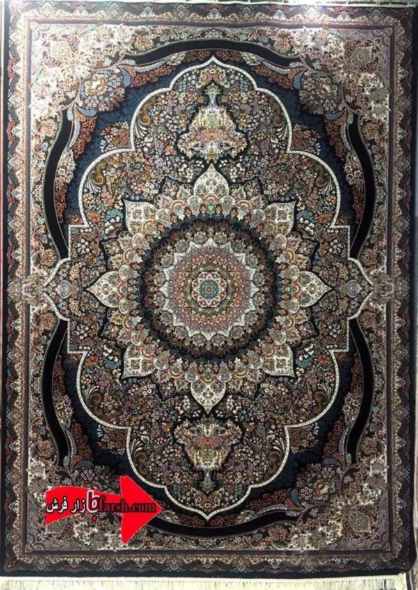 فرش700 شانه طرح پرهام سرمه ای