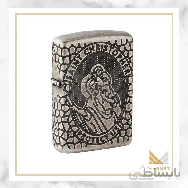 فندک زیپو کد 49160-28973 ST CHRISTOPHER MEDAL D