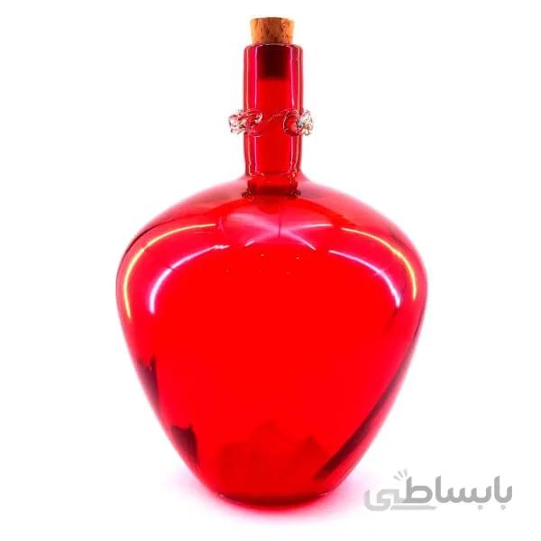 بطری شیشه ای خمره ای مدل پیچک قرمز