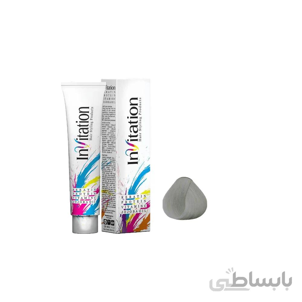 رنگ مو اینویتیشن شماره 4.GLحجم 120 میلی لیتر رنگ سربی گرانیتی