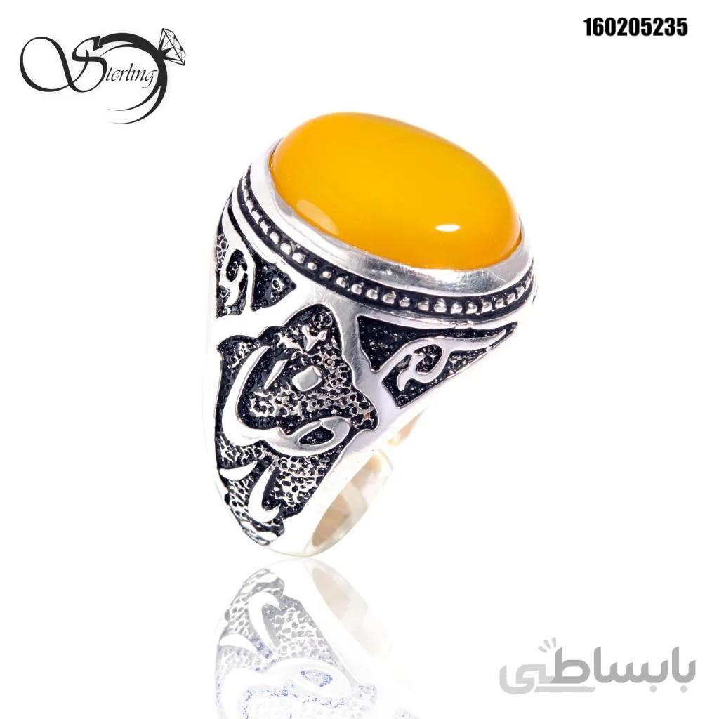 انگشتر نقره مردانه شرف الشمس کد:۱۵۶۵
