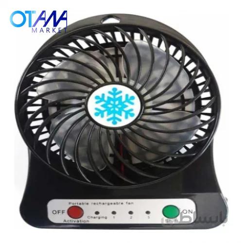 پنکه رومیزی شارژی کد 18650BLAC به همراه باتری
