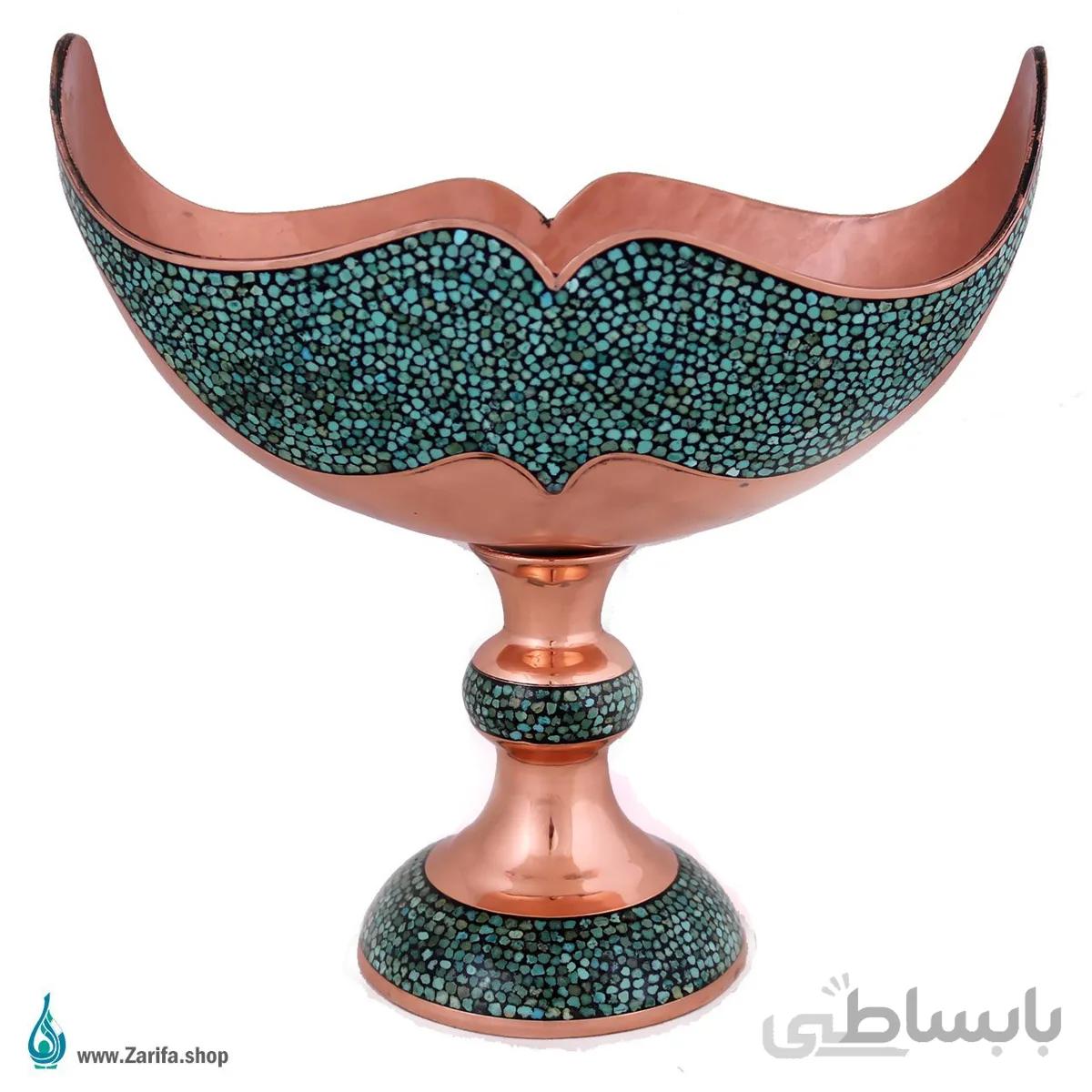 کشکول فیروزه کوبی مسی سایز۲