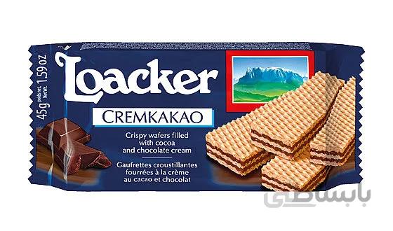 ویفر لواکر کاکائویی Loacker Cream kakao