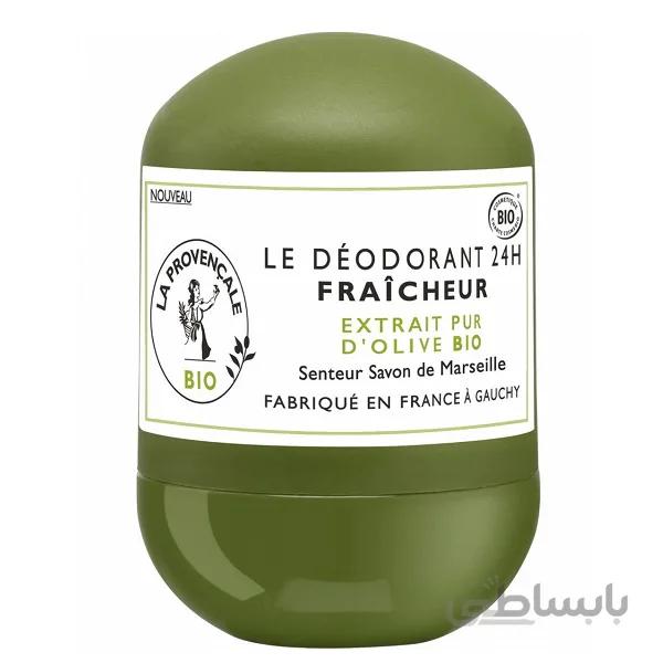 مام رول ضد تعریق ارگانیک لاپرو ونسال LA PROVENCALE فرانسه حجم 50 میل | حاوی عصاره زیتون خالص، بدون نمک آلومینیوم، رایحه زیتون