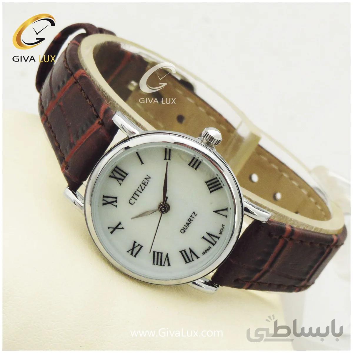 ساعت مچی زنانه بند چرمی سیتیزن کد 980619