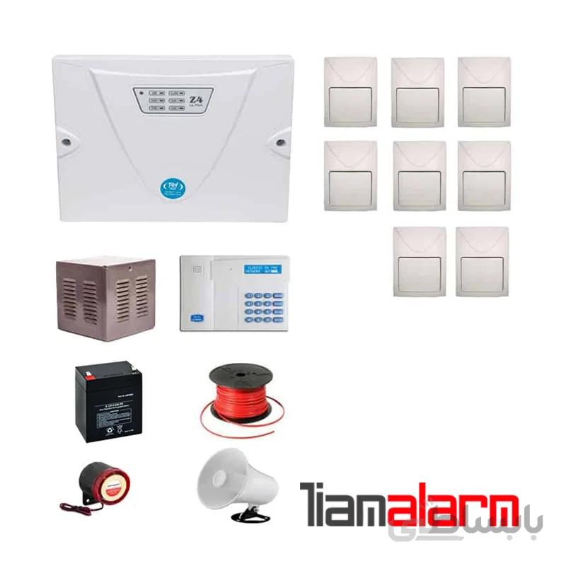 پکیج دزدگیر اماکن با سیم مدل کلاسیک سیم کارتی و تلفنی cgf8