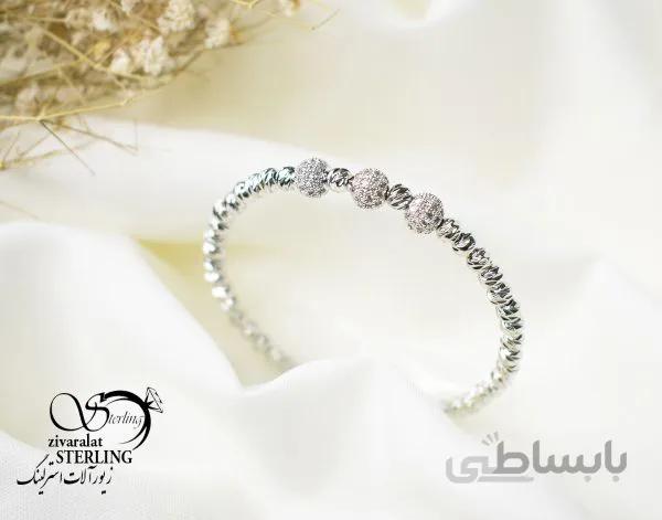 دستبند النگویی البرنادو زنانه نقره ای