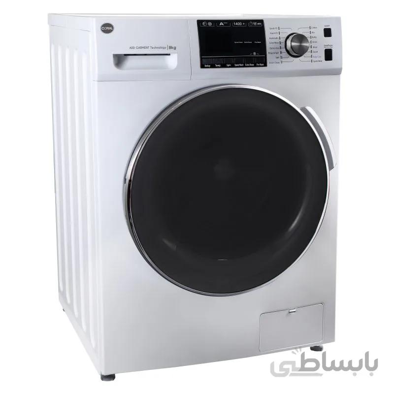 ماشین لباسشویی کرال مدل TFW-28413 ظرفیت 8 کیلوگرم ا Coral TFW-28413 Washing Machine 8Kg