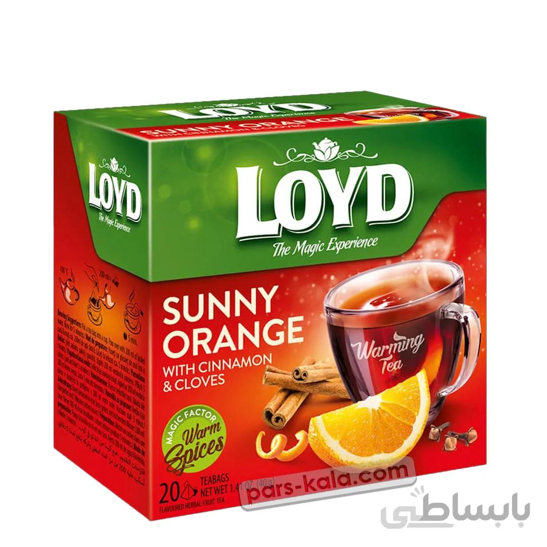 دمنوش گیاهی لوید با طعم پرتقال دارچین و میخک Loyd
