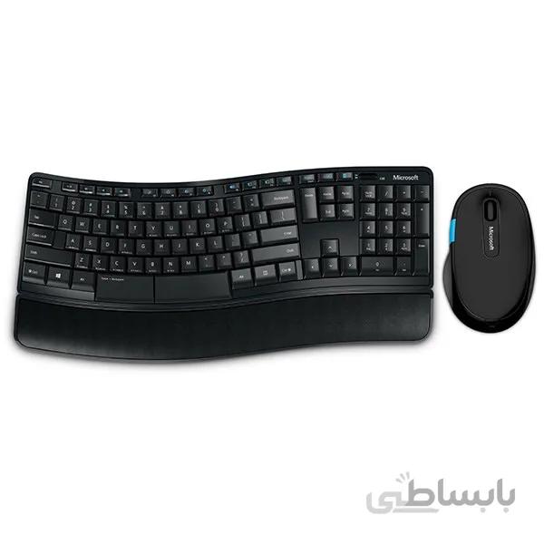 کیبورد و ماوس بی سیم مایکروسافت مدل Desktop Sculpt ا Microsoft Desktop Sculpt Comfort Wireless Keyboard and Mouse