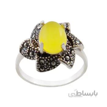انگشتر نقره زنانه مدل عقیق شرف الشمس کد aw_272