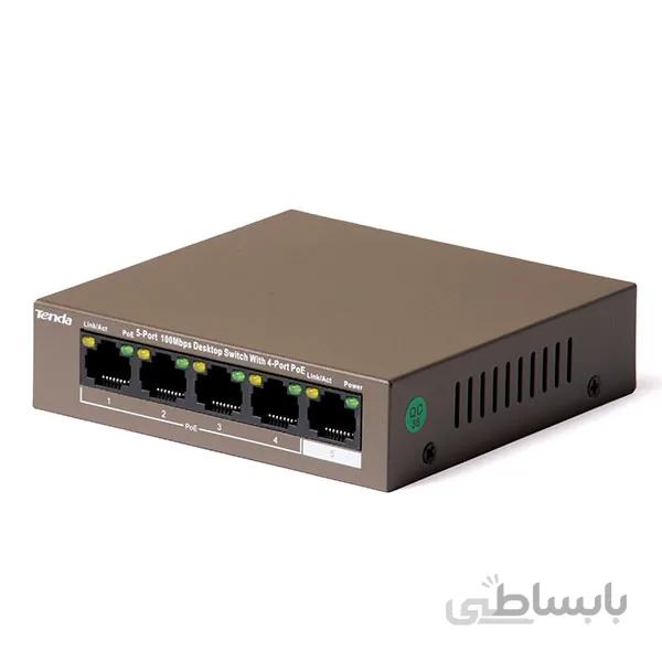 سوییچ 5 پورت 10/100 Mbps تندا مدل TEF1105P-4-63W