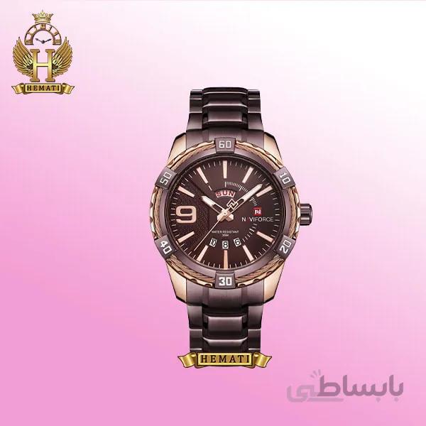 ساعت مچی مردانه نیوی فورس Naviforce NF9117M کافی رزگلد