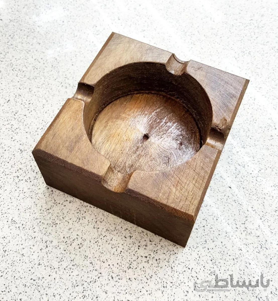 زیرسیگاری چوبی مربعی