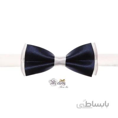 پاپیون سری نینو - بچگانه (آبی نفتی براق و سفید)