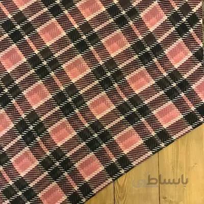 پارچه حریر طرح چهارخانه چند رنگ کد 145