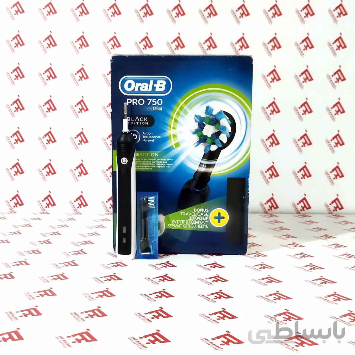 مسواک برقی اورال بی مدل PRO1 750 BLACK EDITION ا Oral-B PRO1 750 BLACK EDITION Electric Toothbrush