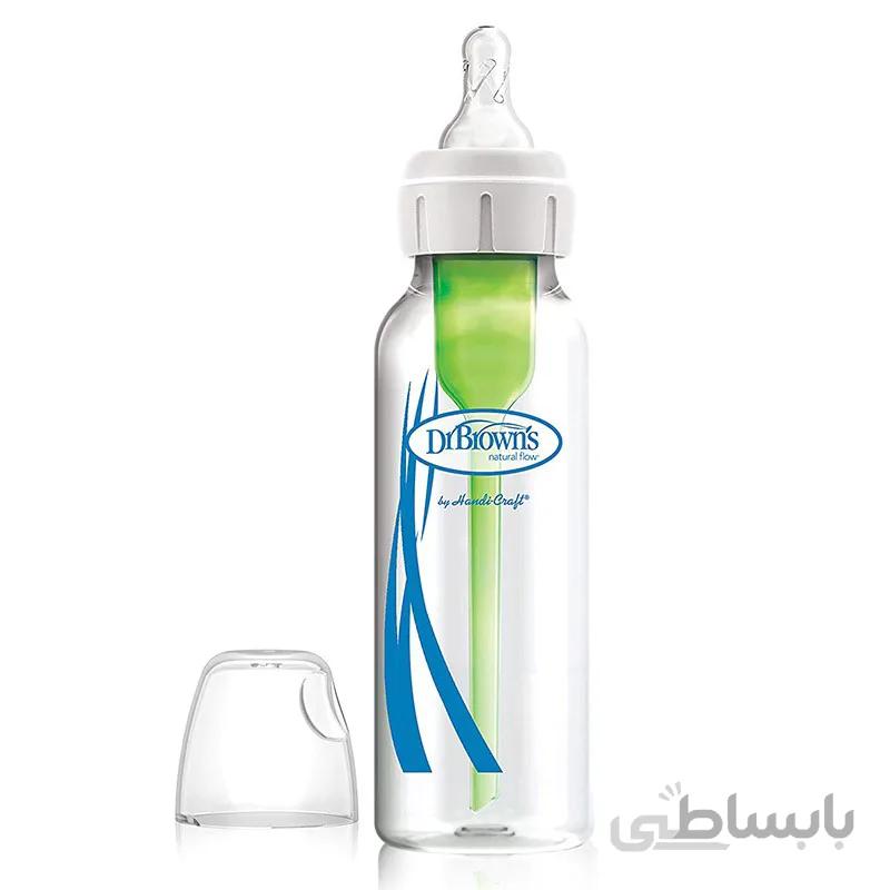 شیشه شیر طلقی 250 میل آپشن پلاس Drbrowns سبز