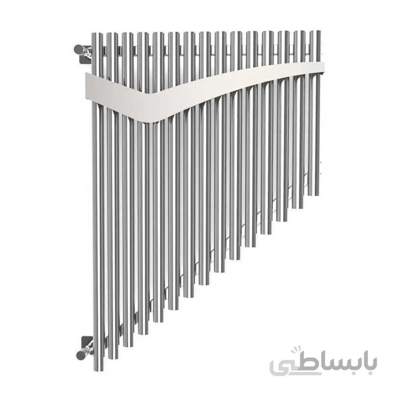 حوله خشک کن استیل پن فلوت کروم مات