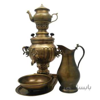 ست 8 پارچه سماور ذغالی برنزی توت کالا tootkala 1543