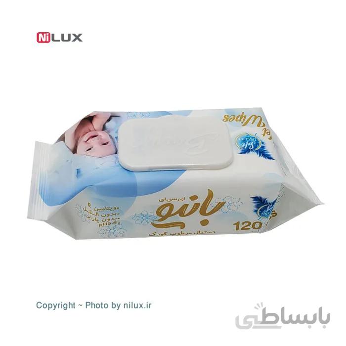 دستمال مرطوب کودک بانیو مدل sensetive-B بسته 120 عددی