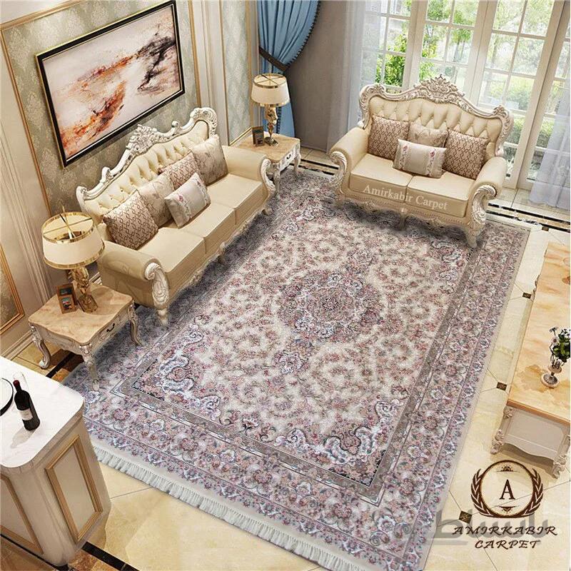 فرش ۱۲۰۰ شانه طرح تبریز کرم برجسته
